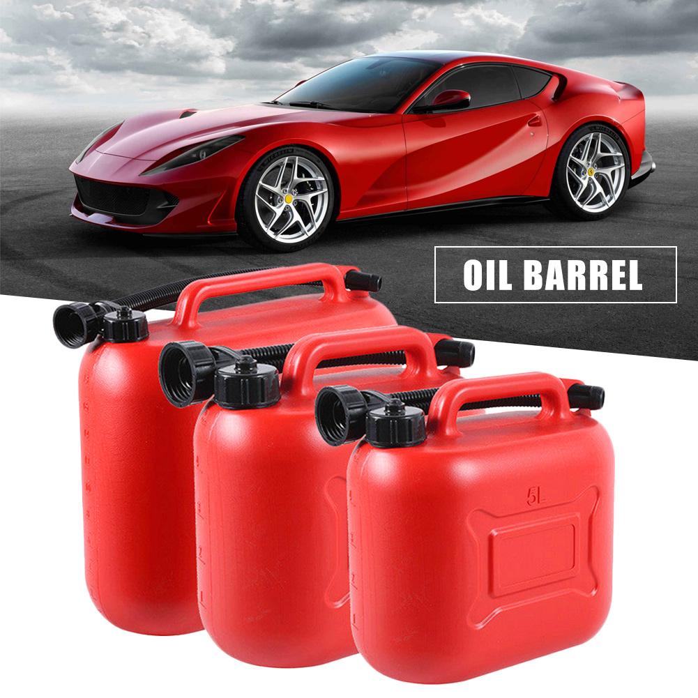 휴대용 5L 10L 20L 빨간색 캔 가스 연료 탱크 스케일 두꺼운 정전기 방지 예비 플라스틱 가솔린 탱크 가솔린 오일 컨테이너